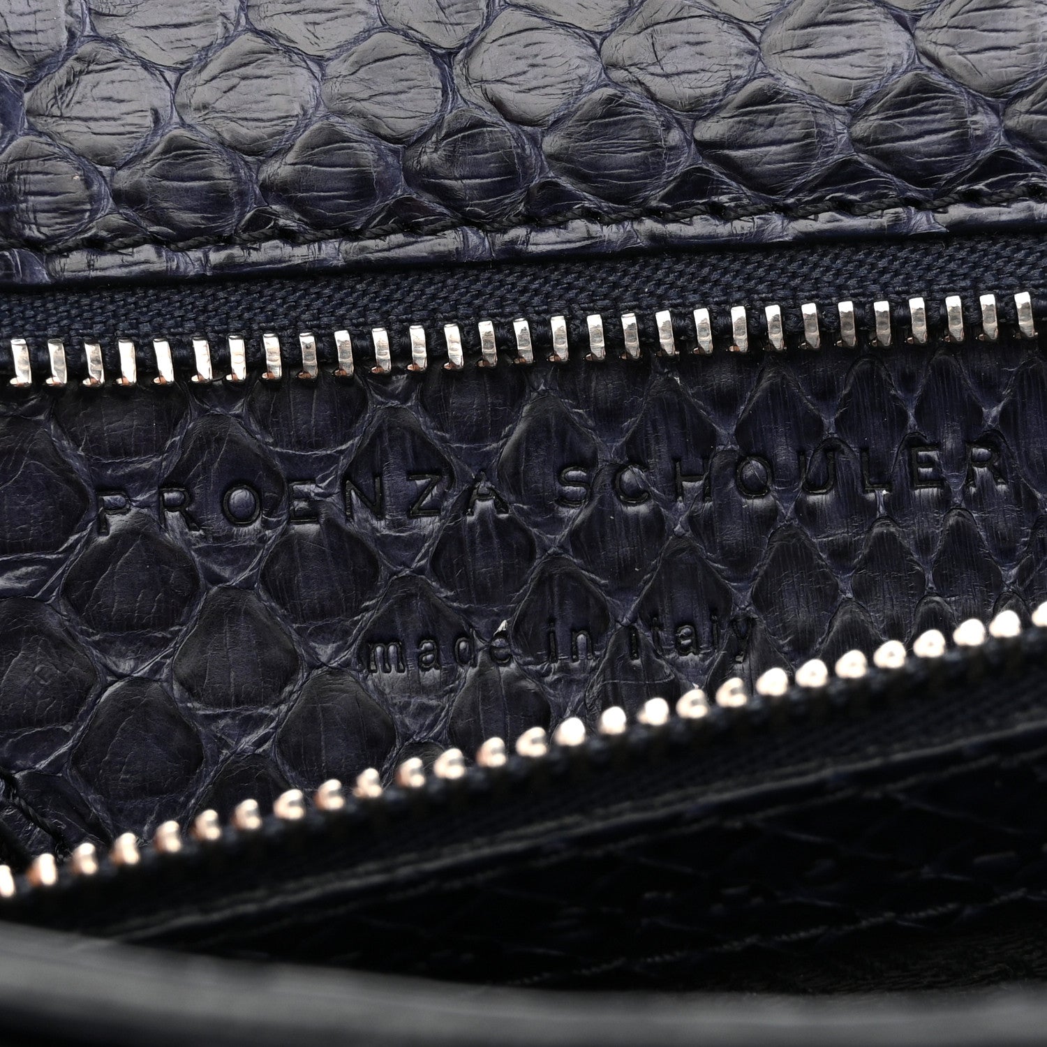 Snakeskin PS1 Pochette Clutch Blue