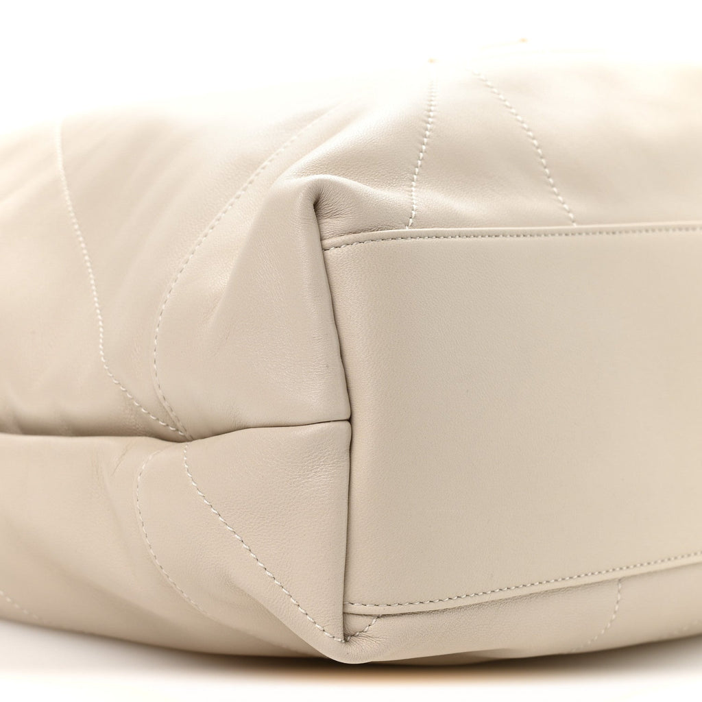 Lambskin Matelasse Monogram Large Jamie 4.3 Pochon Crema Soft