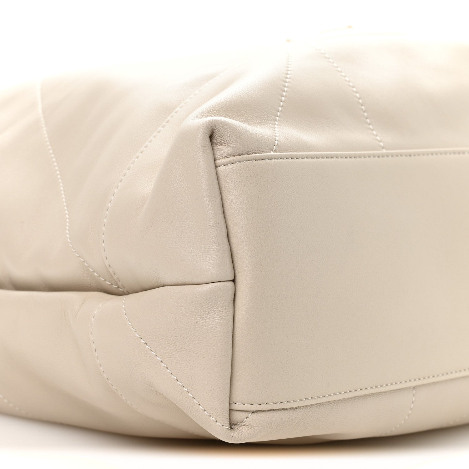 Lambskin Matelasse Monogram Large Jamie 4.3 Pochon Crema Soft
