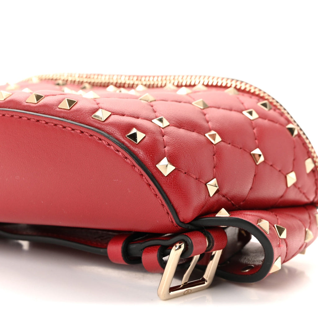 Lambskin Free Rockstud Spike Belt Bag 85 Rosso Valentino