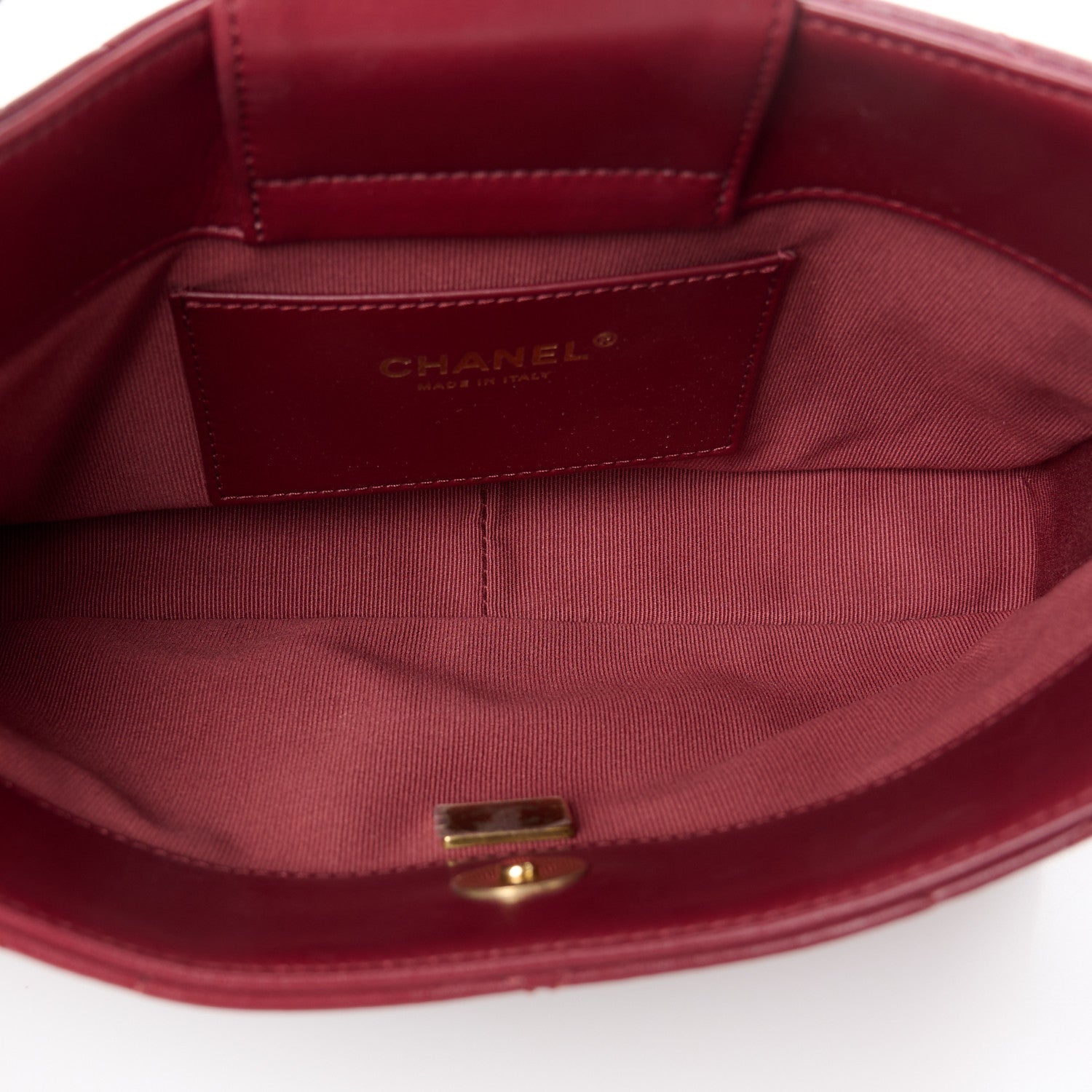 Lambskin Quilted Small CC Links Hobo Burgundy