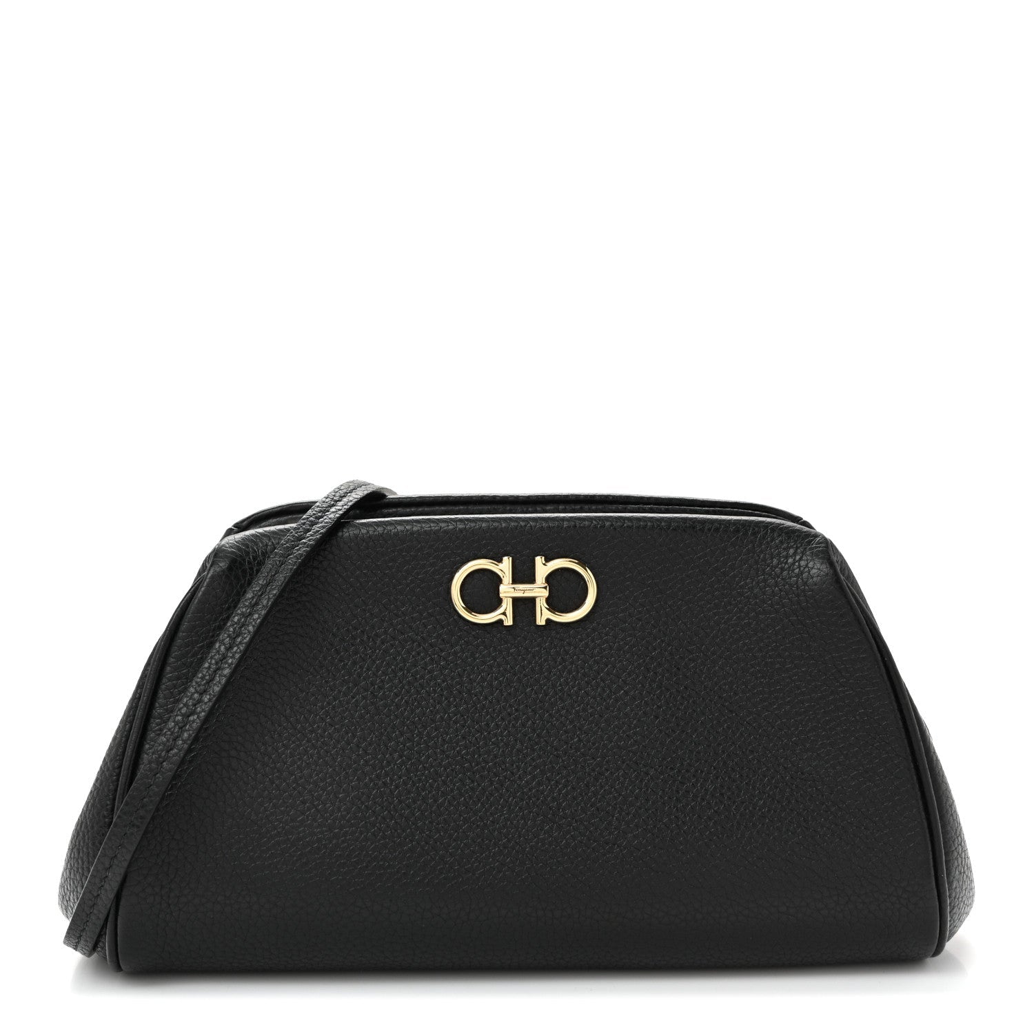 Calfskin Small Gancini Crossbody Black