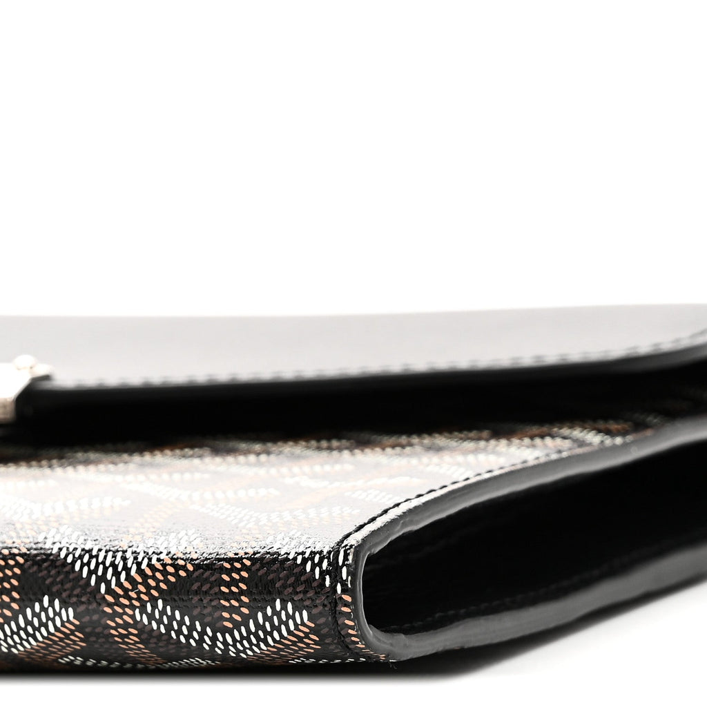 Goyardine Calfskin Chypre Wallet Pouch Black