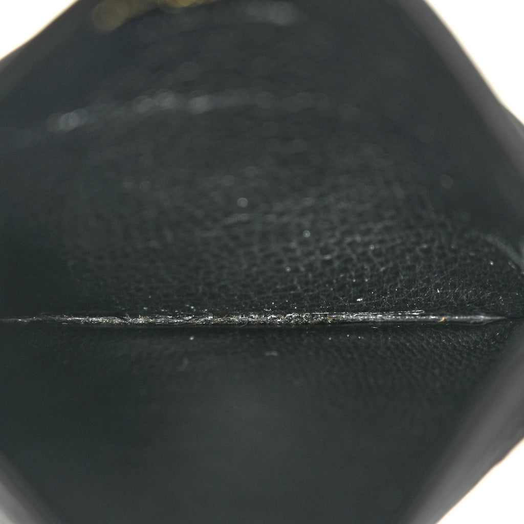 Grain De Poudre Matelasse Chevron Monogram Credit  Case Black