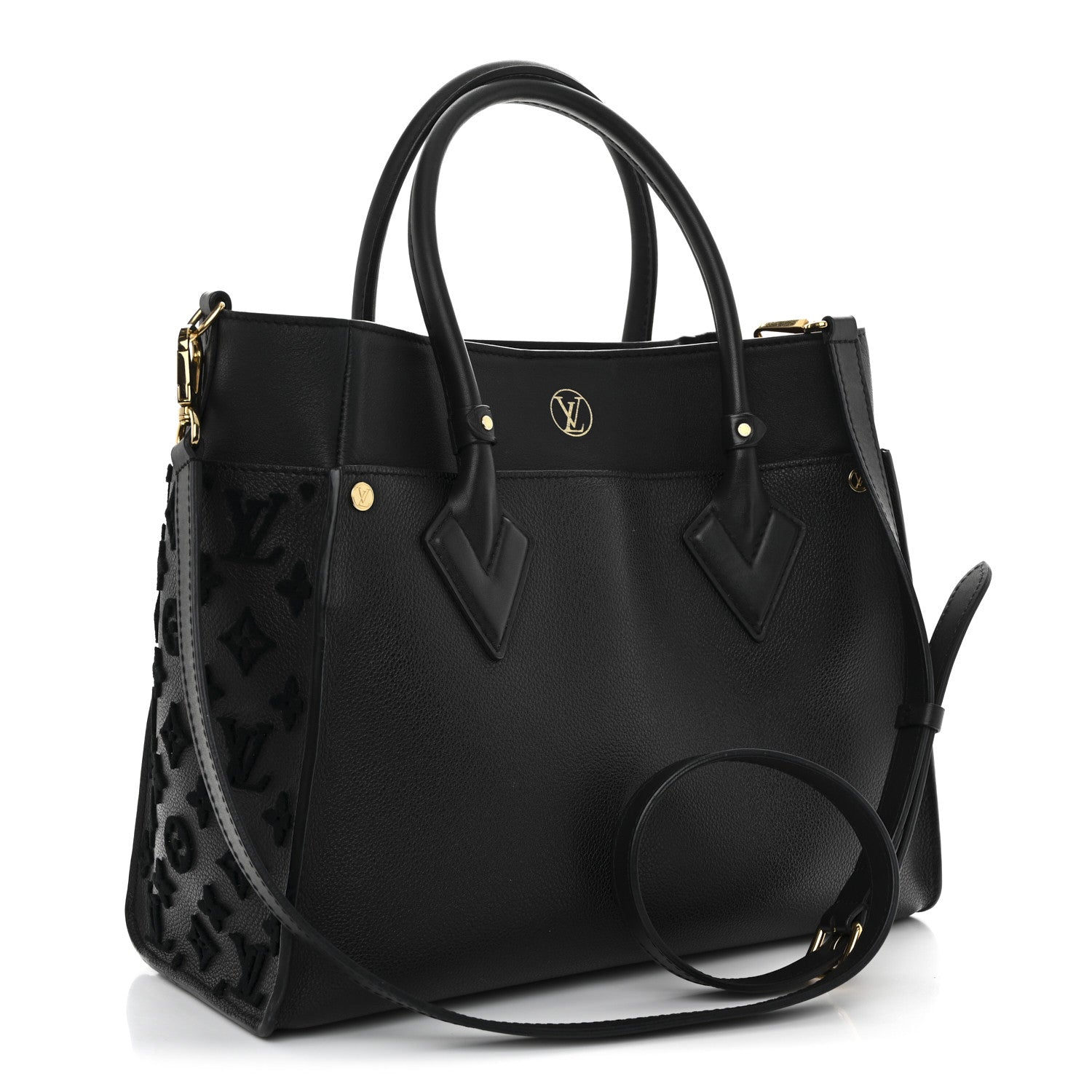 Calfskin Monogram Tufting On My Side Black