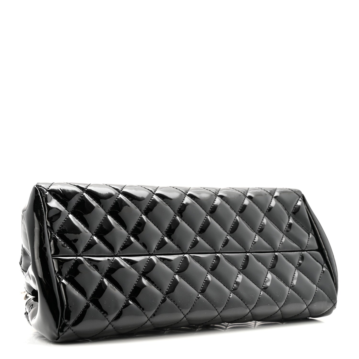 Patent Quilted Small Just Mademoiselle Bowling Bag Black
