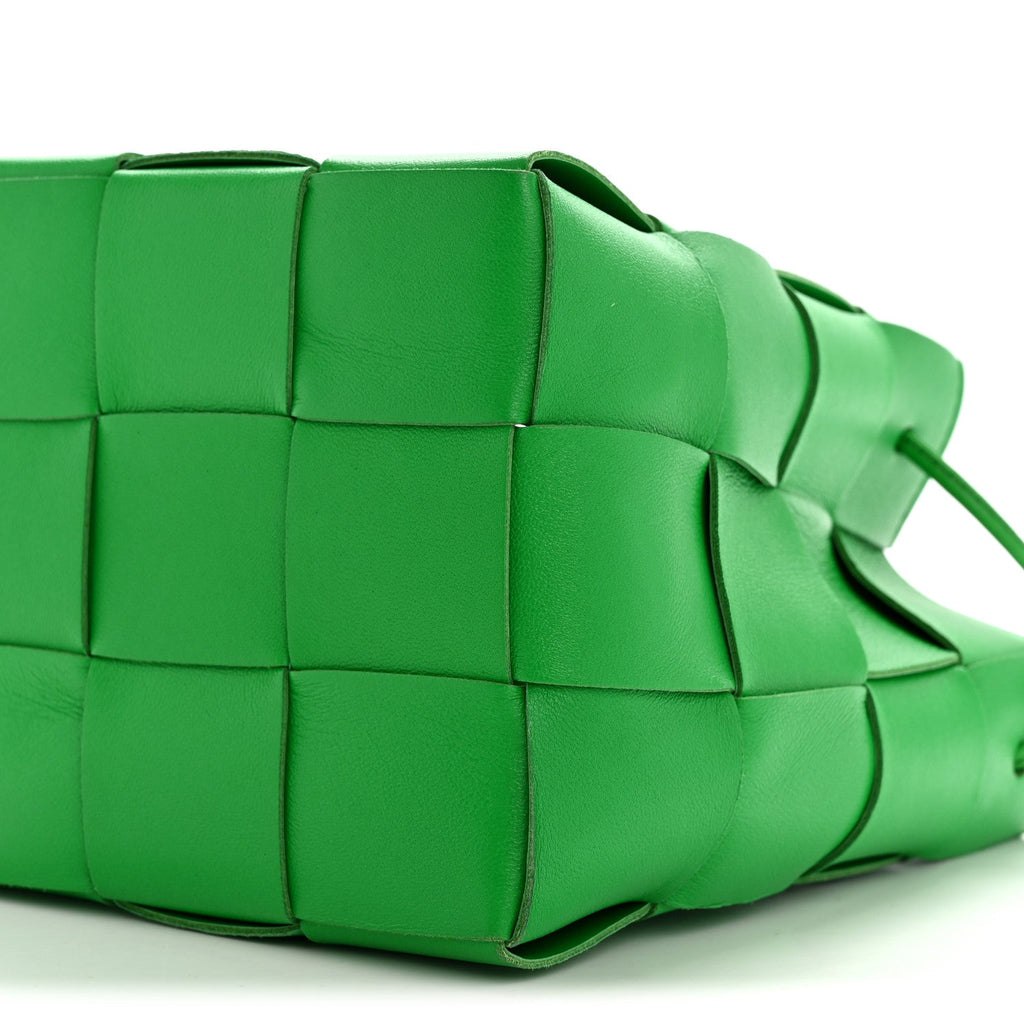 Nappa Maxi Intrecciato Small Cassette Bucket Bag Parakeet
