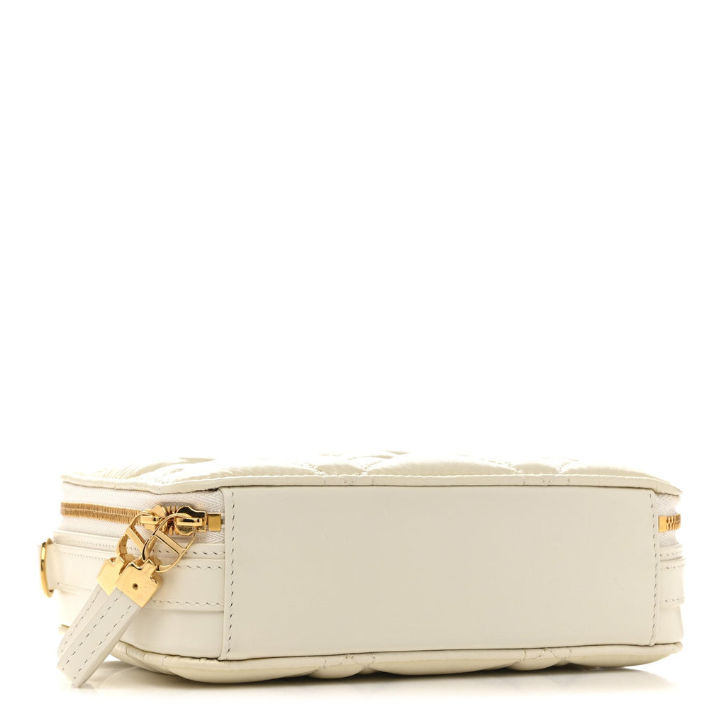 Calfskin Macrocannage Caro Box Bag Latte