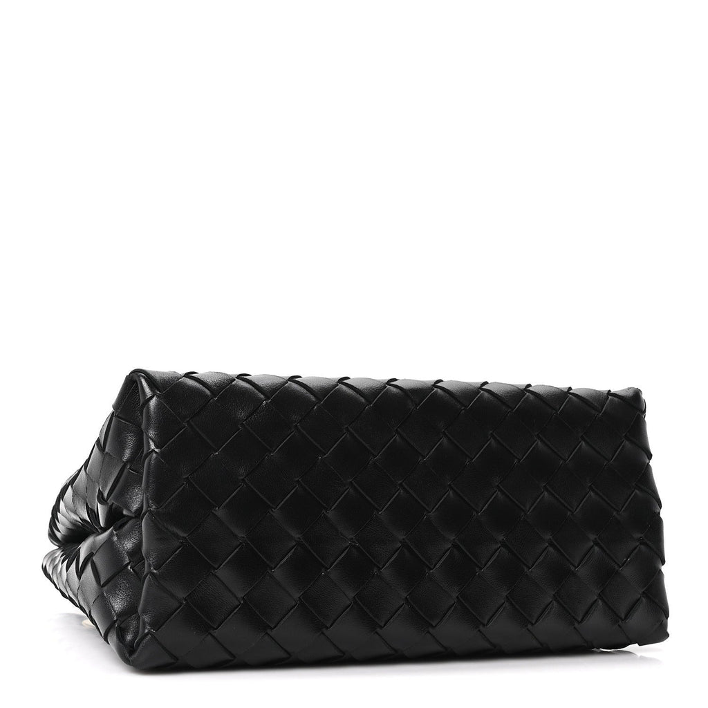 Nappa Intrecciato Small Andiamo With Chain Shoulder Bag Black