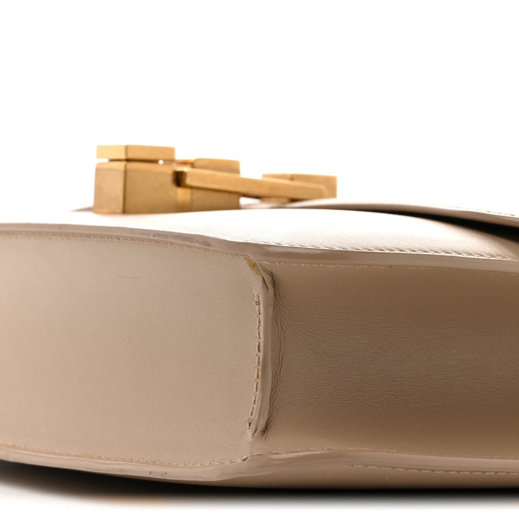 Smooth Calfskin Le Carre Satchel Dark Beige