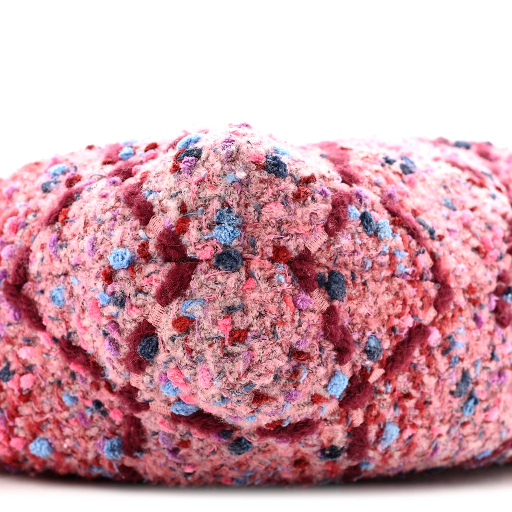 Tweed Quilted Chanel 22 Pink Burgundy