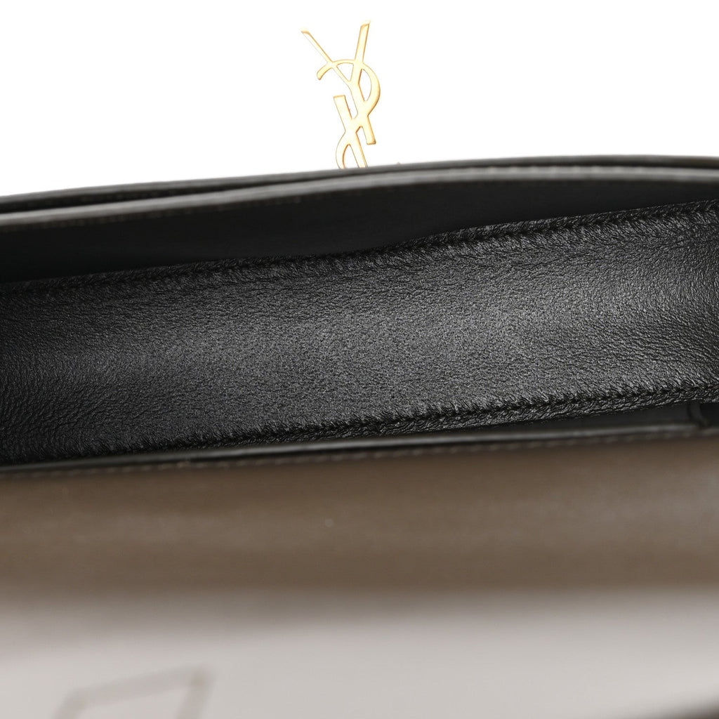 Box Calfskin Mini Voltaire Shoulder Bag  Deep Musk
