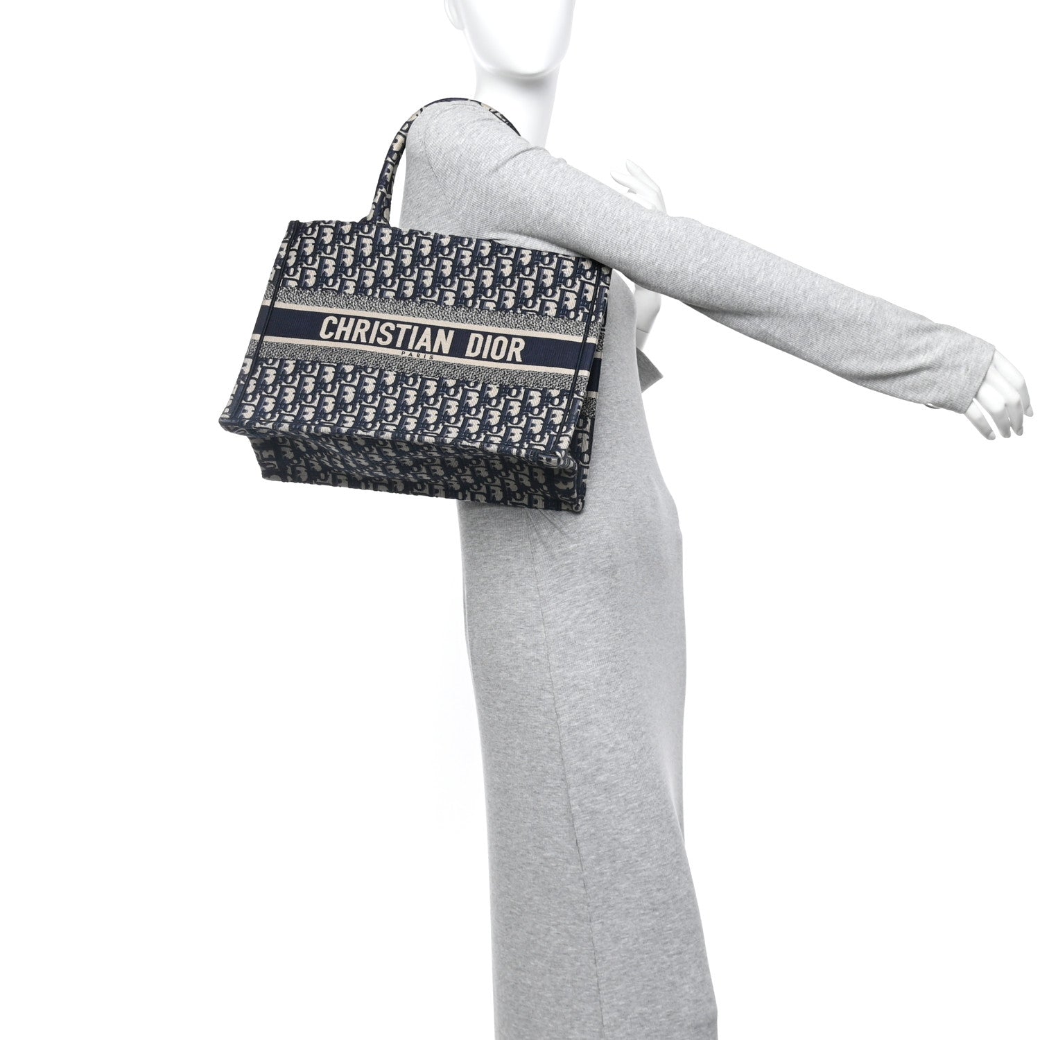Oblique Medium Book Tote Blue Multicolor