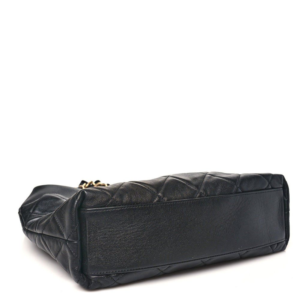 Calfskin Quilted Close To Me Hobo Black