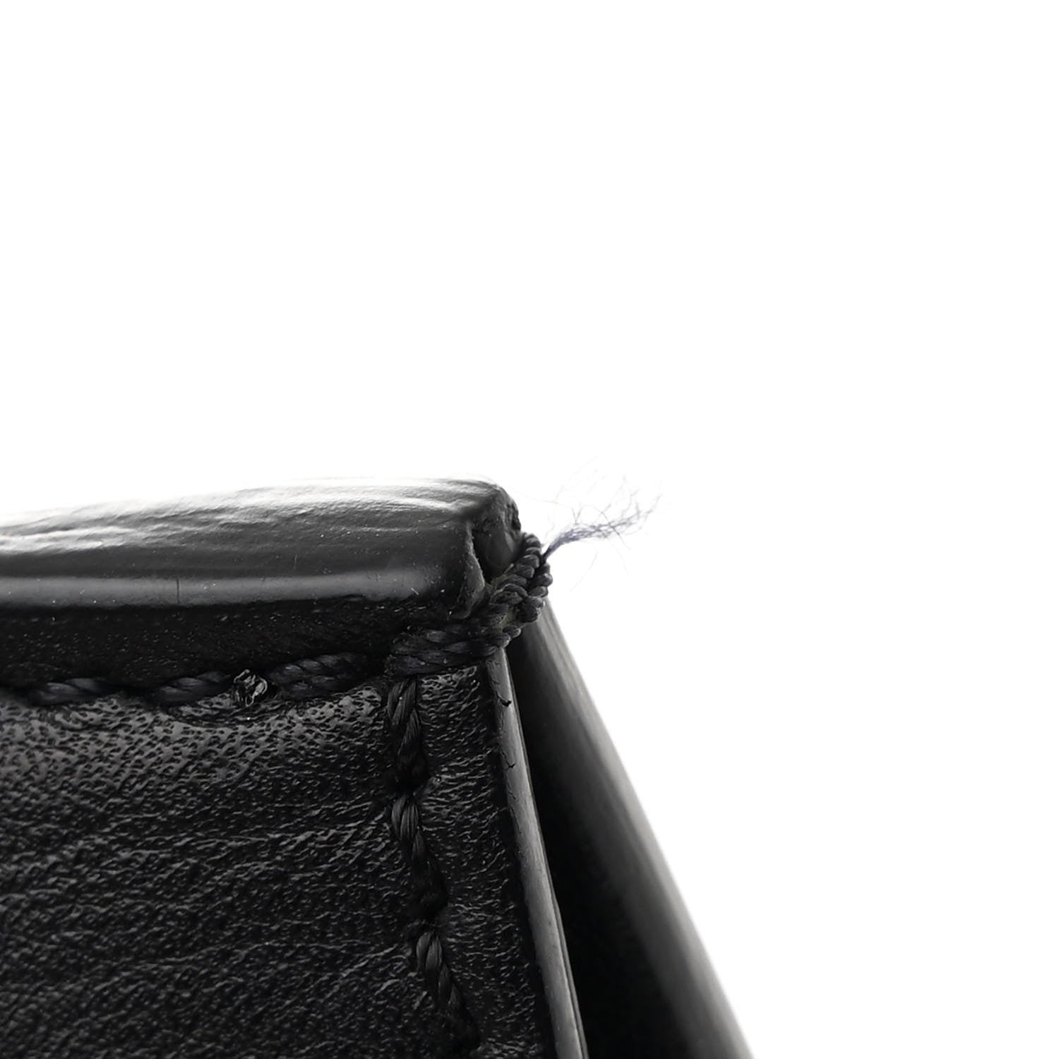 Smooth Calfskin Medium Bi-Color Edge Shoulder Bag Black Beige