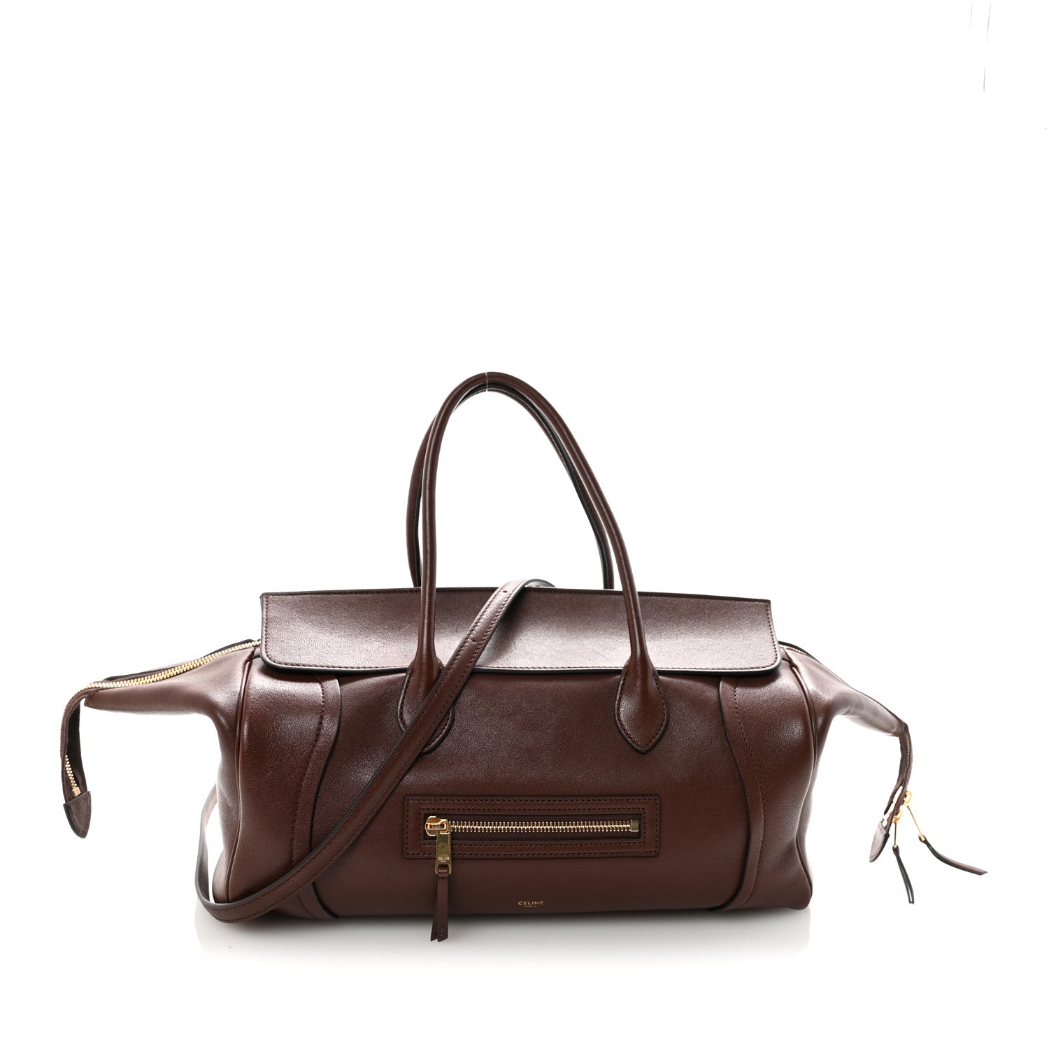 Supple Shiny Lambskin Medium New Luggage Brick