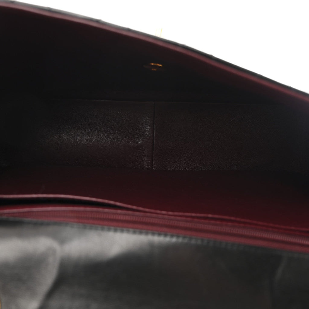 Lambskin Quilted XL Jumbo Single Flap Black