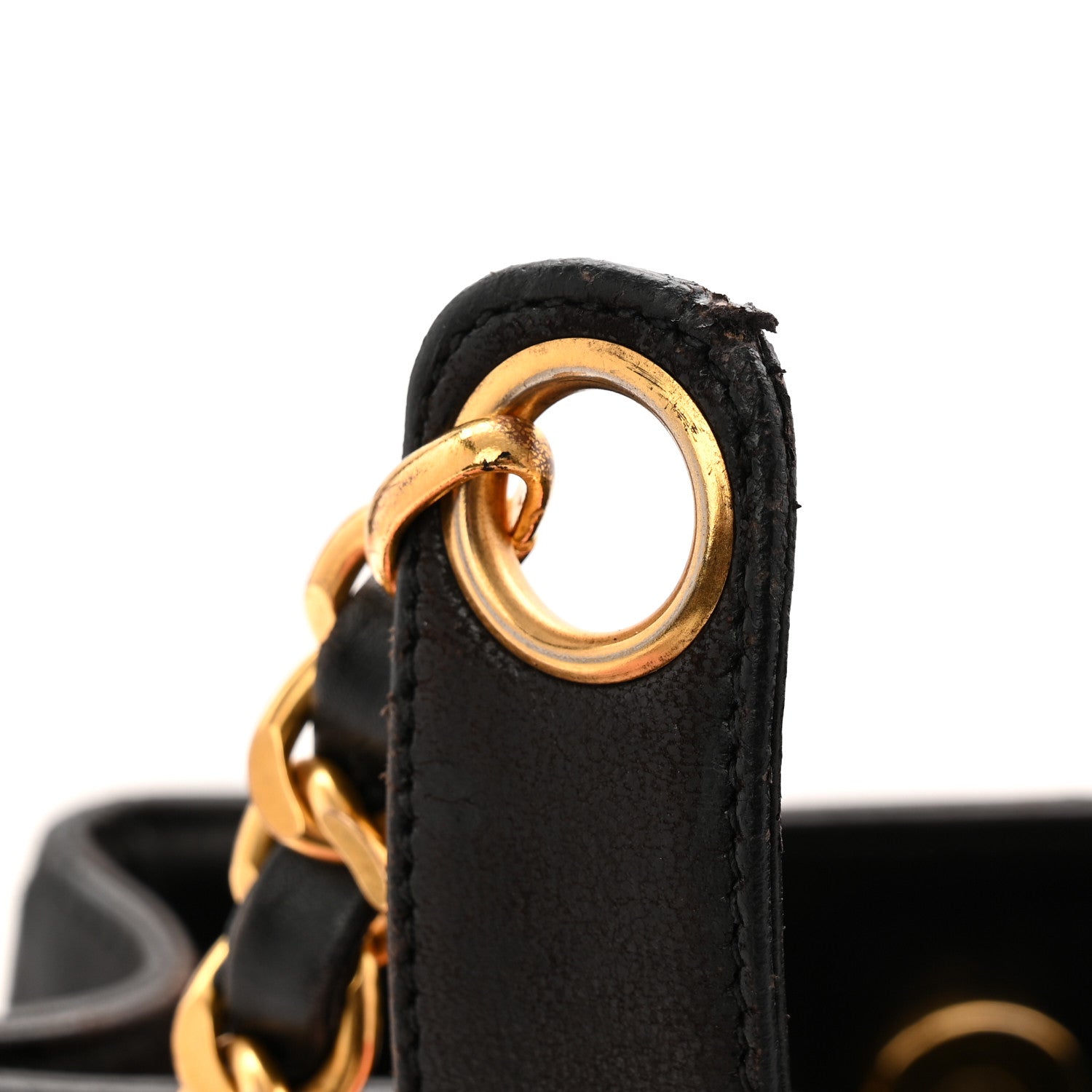 Lambskin CC Flap Shopping Tote Black