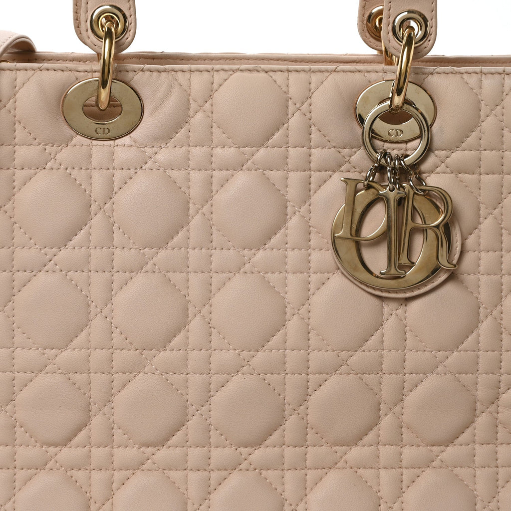 Lambskin Cannage Large Lady Dior Fard