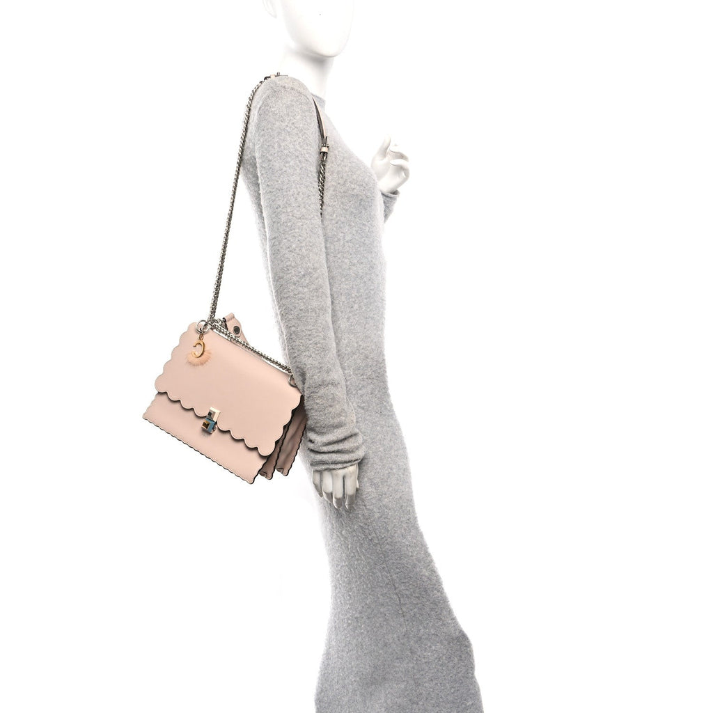 Vitello Liberty Scalloped Studded Kan I Shoulder Bag Camelia