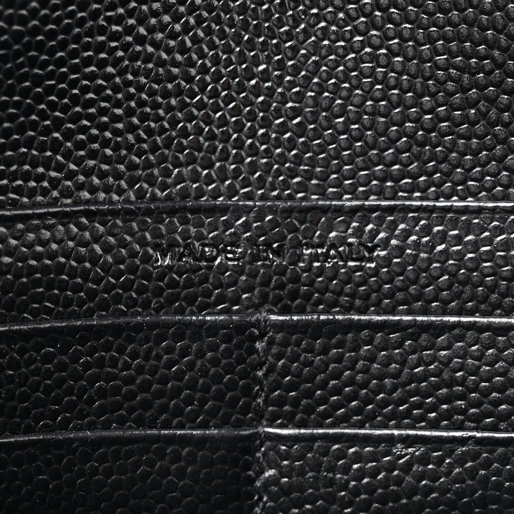 Grain De Poudre Matelasse Chevron Monogram Chain Wallet Black