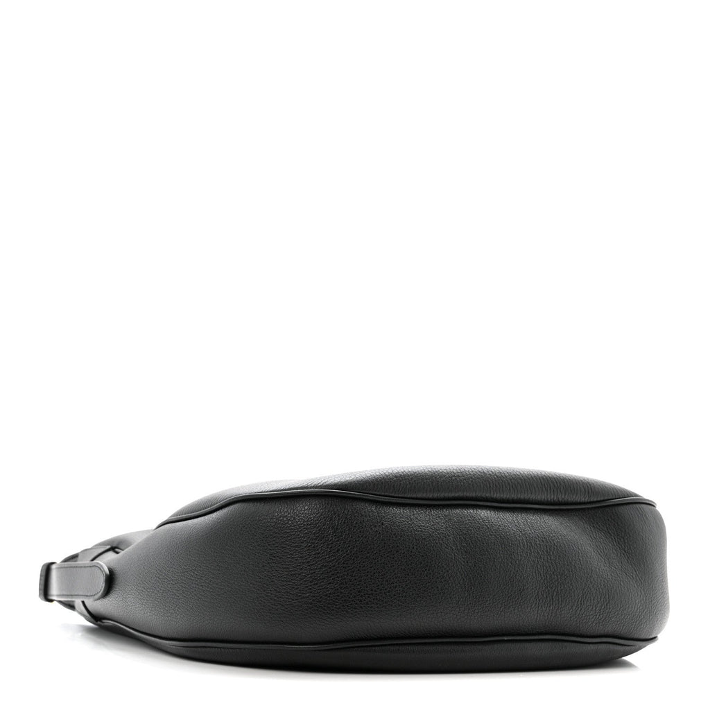 Supple Calfskin Medium Triomphe Heloise Shoulder Bag Black