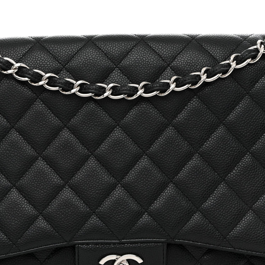 Caviar Maxi Single Flap Black