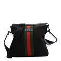 Techno Canvas Web Messenger Bag Black
