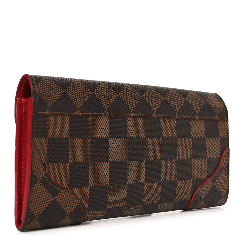 Damier Ebene Caissa Wallet Cherry