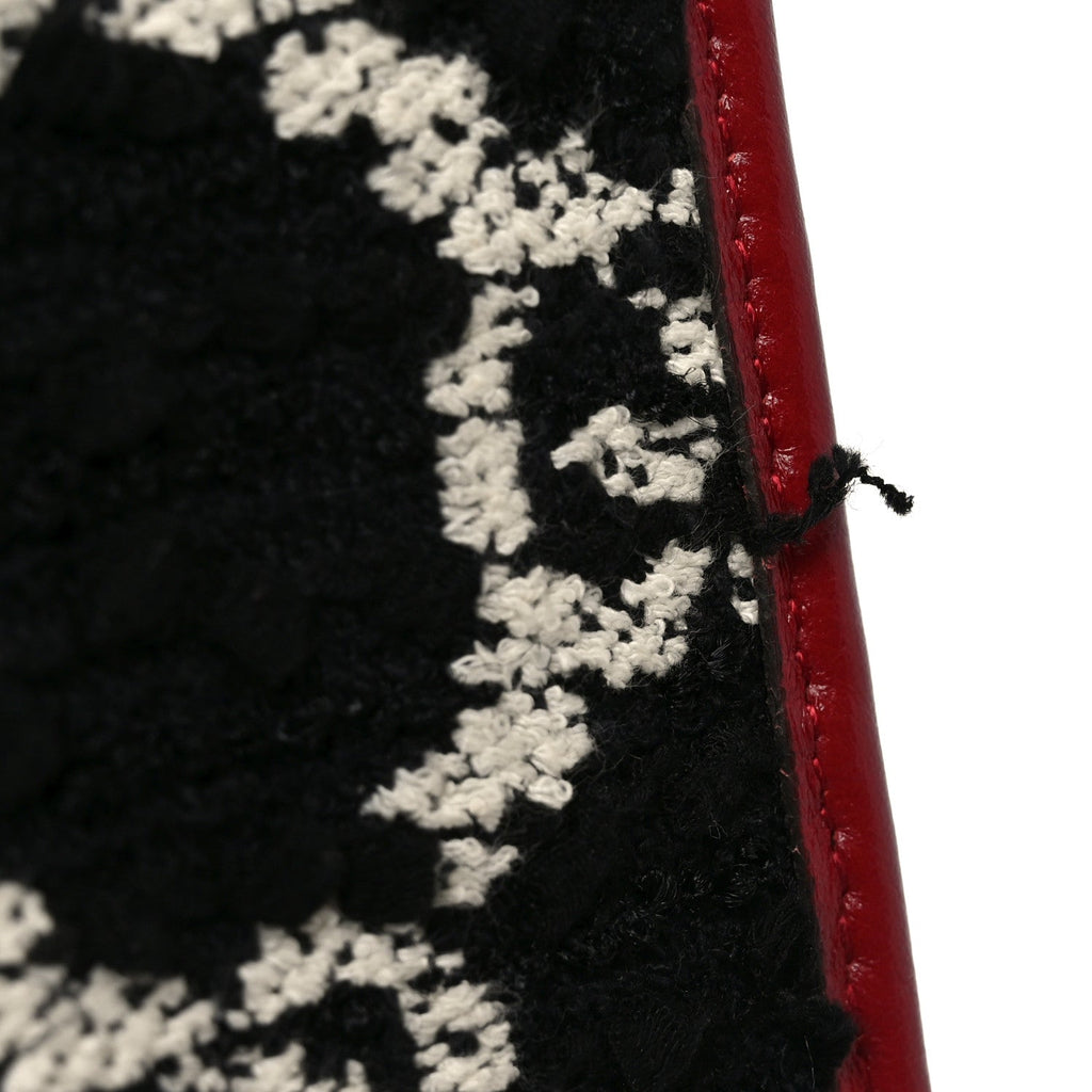 Tweed GG Monogram Large Rajah Chain Tote Romantic Cherry Black White