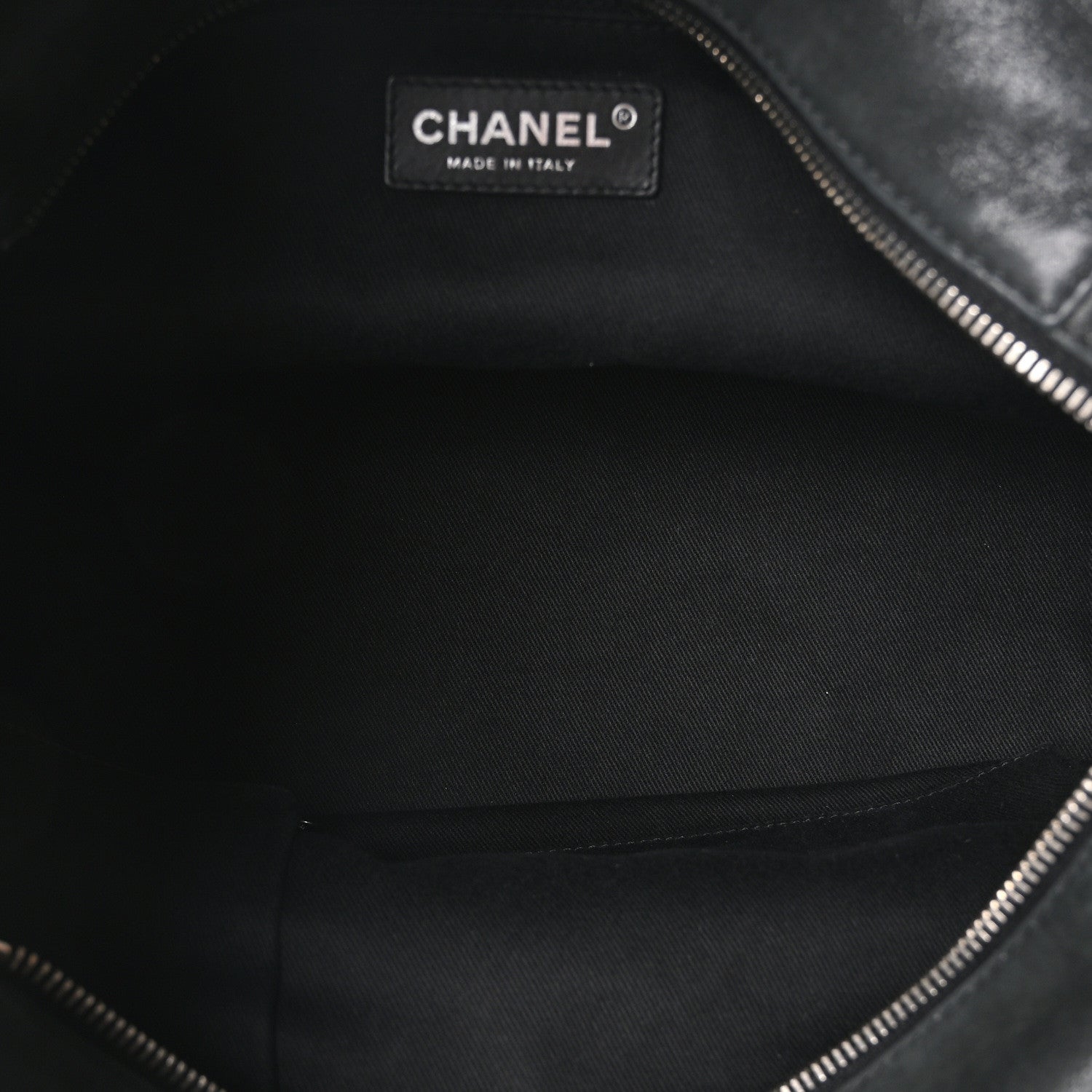 Iridescent Calfskin VIP Shopping Tote Black