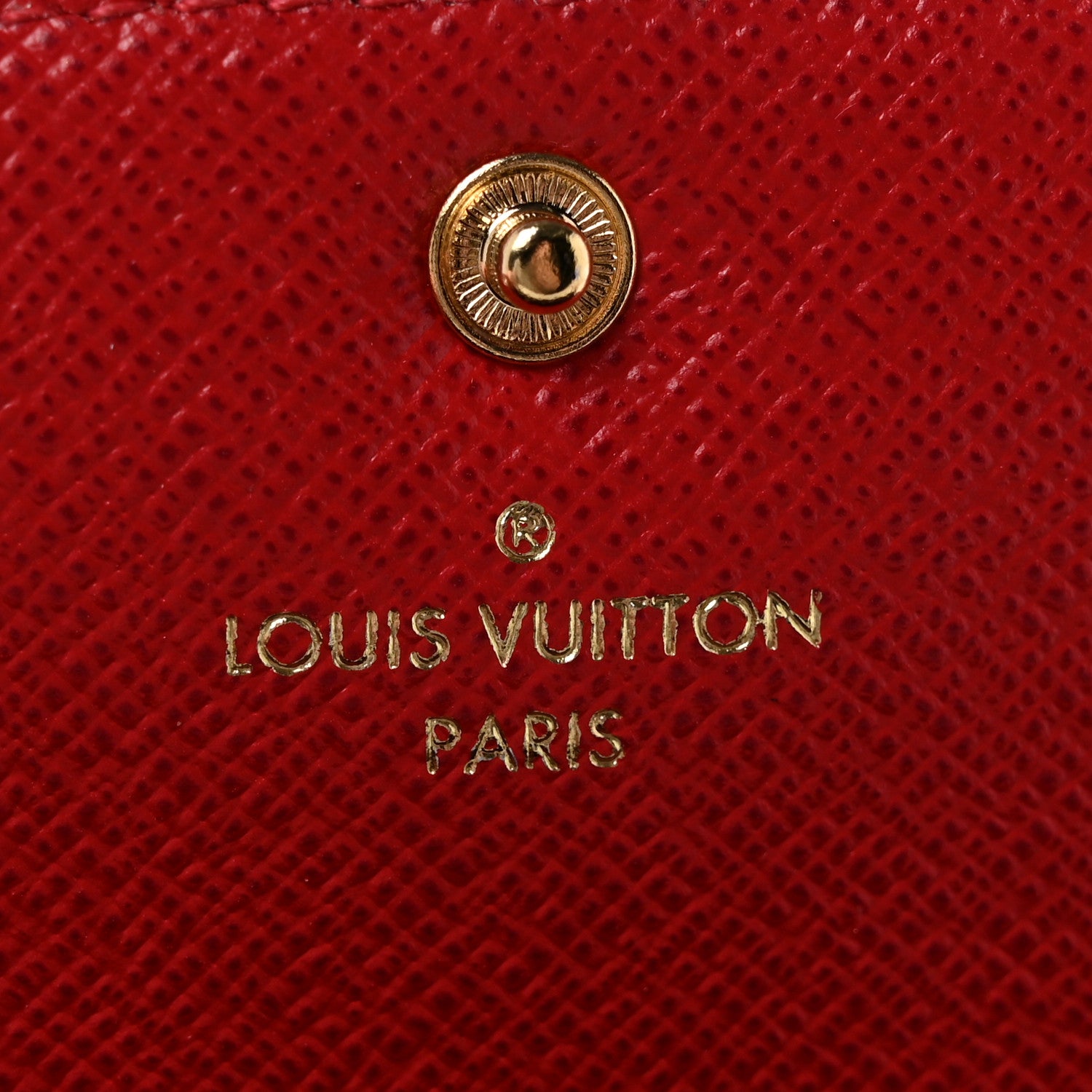 Damier Ebene Emilie Wallet Red