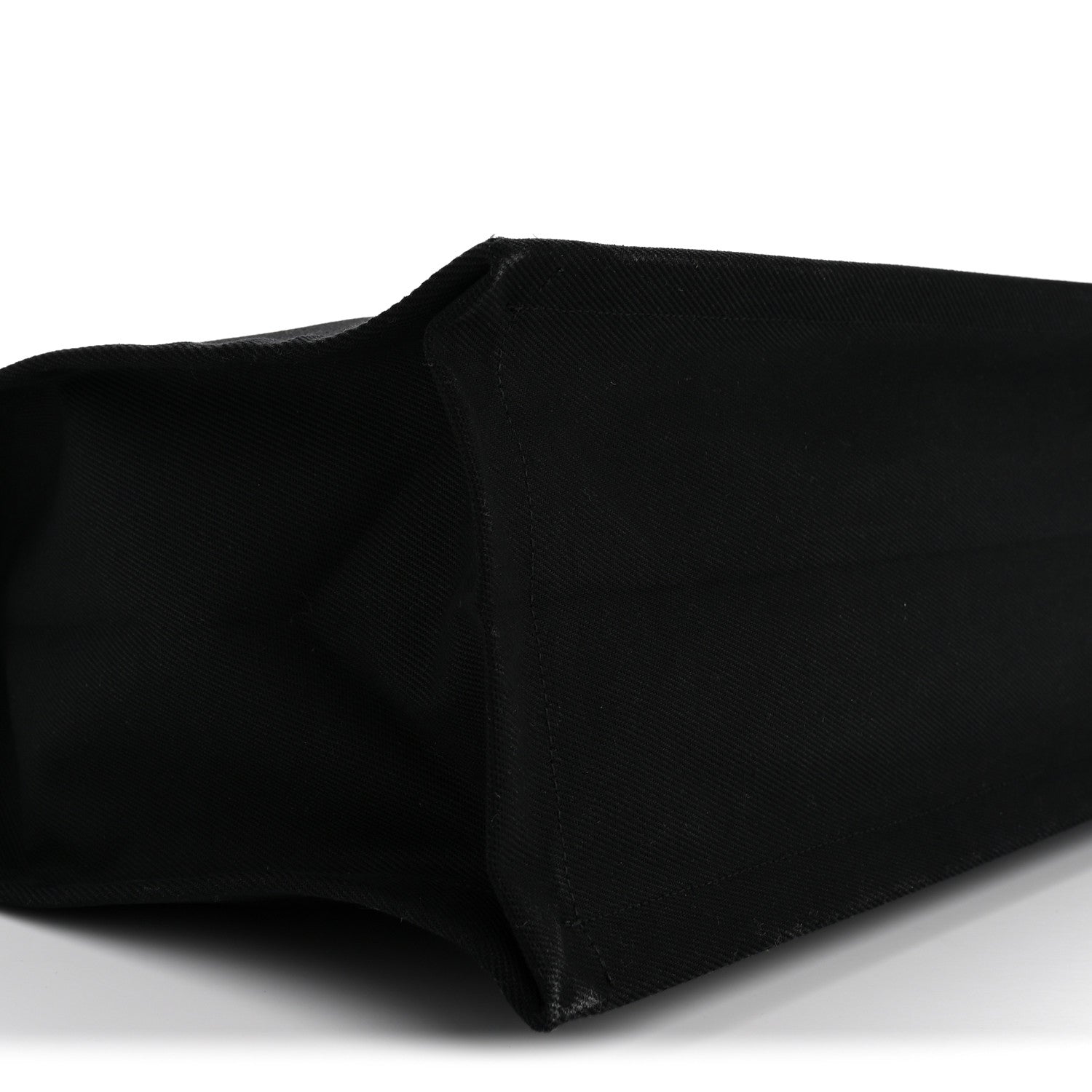 Linen Calfskin Rive Gauche Tote Black
