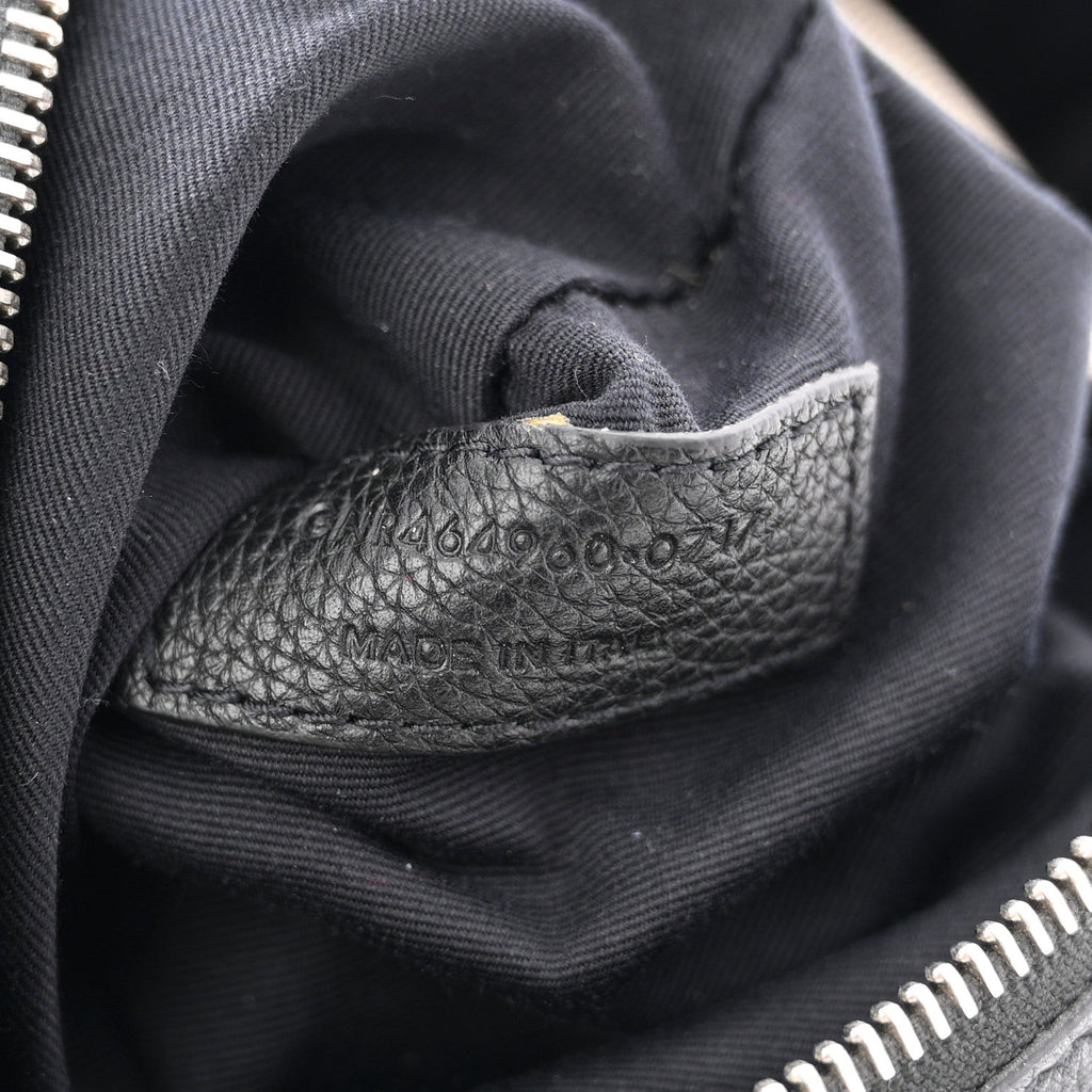 Grained Calfskin Small Supple Sac De Jour Black