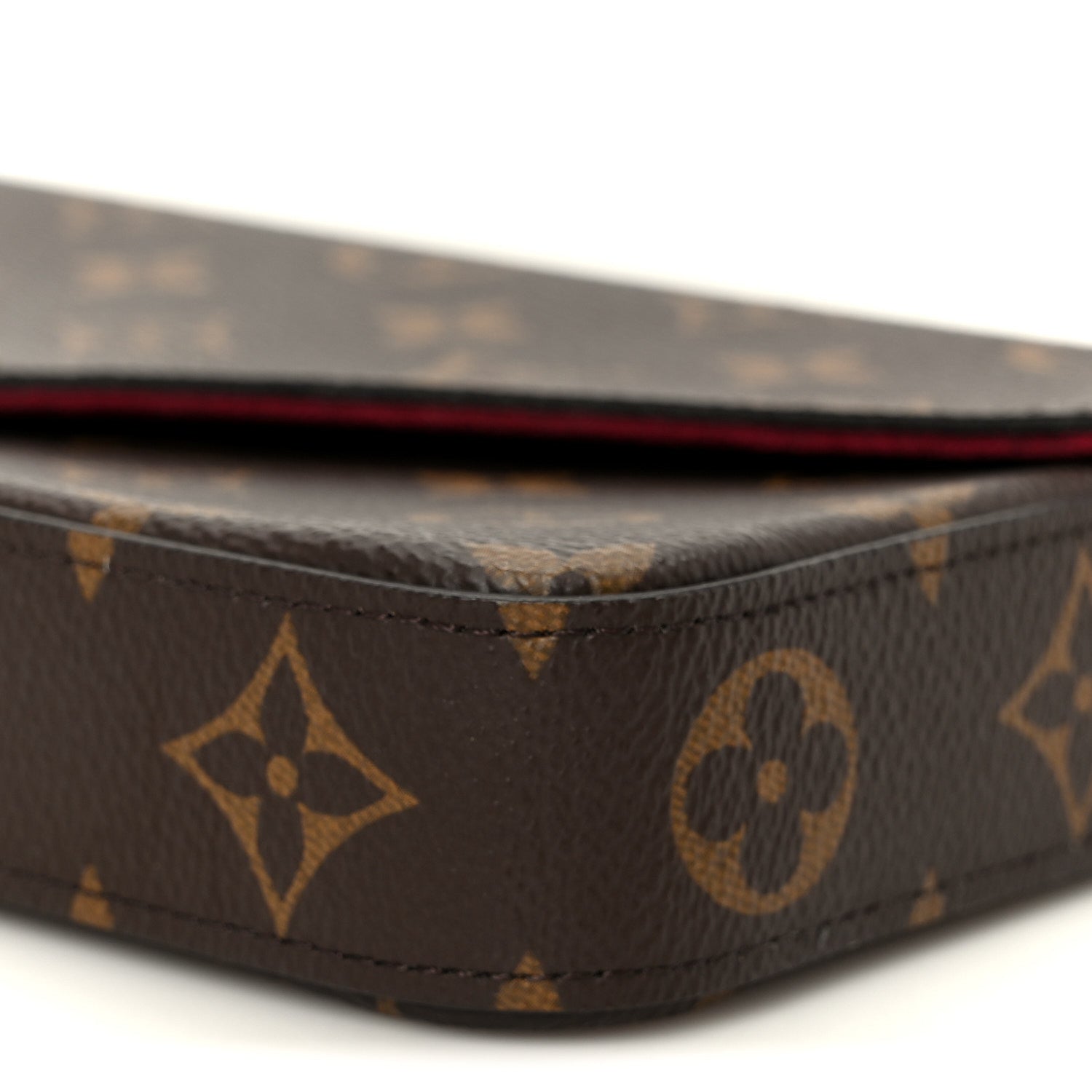 Monogram Pochette Felicie Chain Wallet Fuchsia