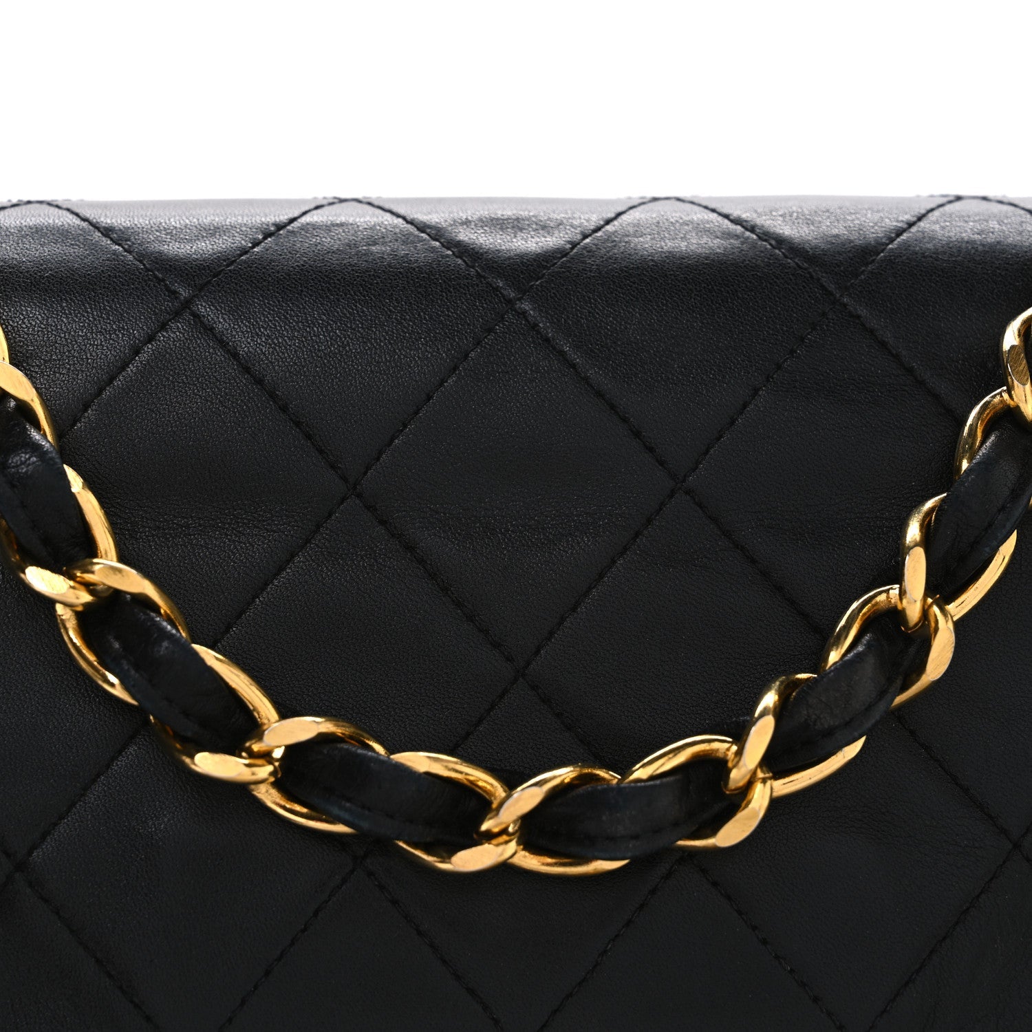 Lambskin Quilted XL Jumbo Single Flap Black