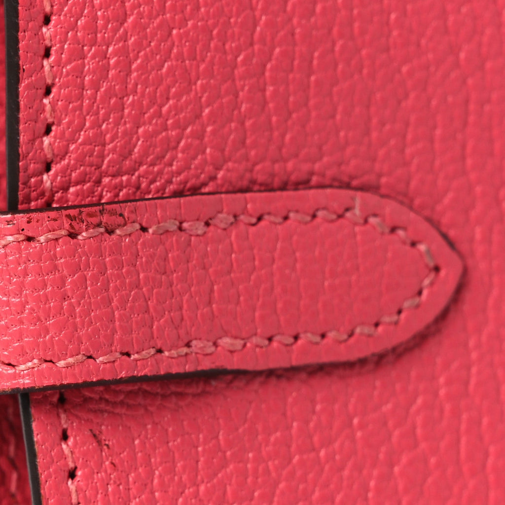 Chevre Mysore Medium Kelly Wallet Rose Azalee