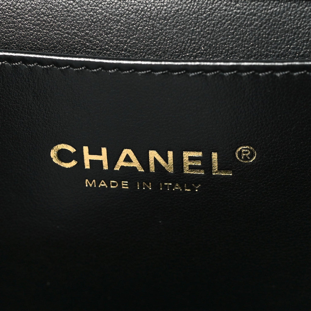 Caviar Quilted Coco First Flap Black