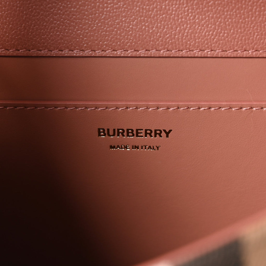 Derby Calfskin House Check Mackford Crossbody Bag Dark Rosewood