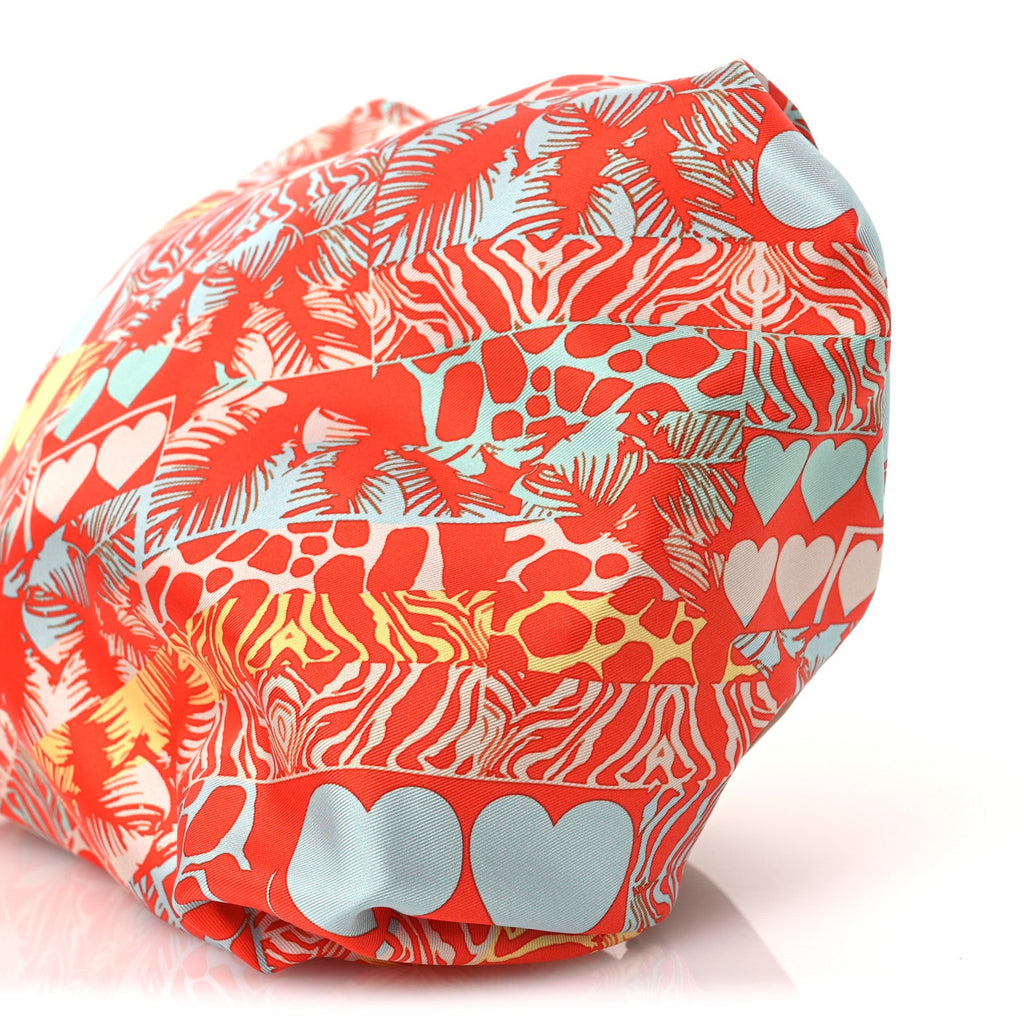 Silk Balusoie Vache Hunter La Promenade du Matin Bandana Bag Orange Poppy Fauve