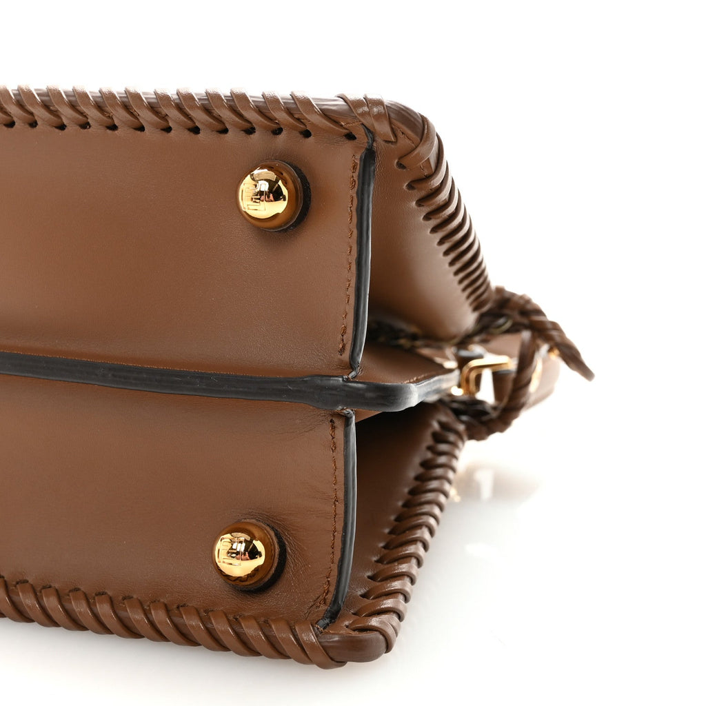 Vitello King Shiny Nappa Intreccio Petite Peekaboo I SEE U Satchel Gianduia
