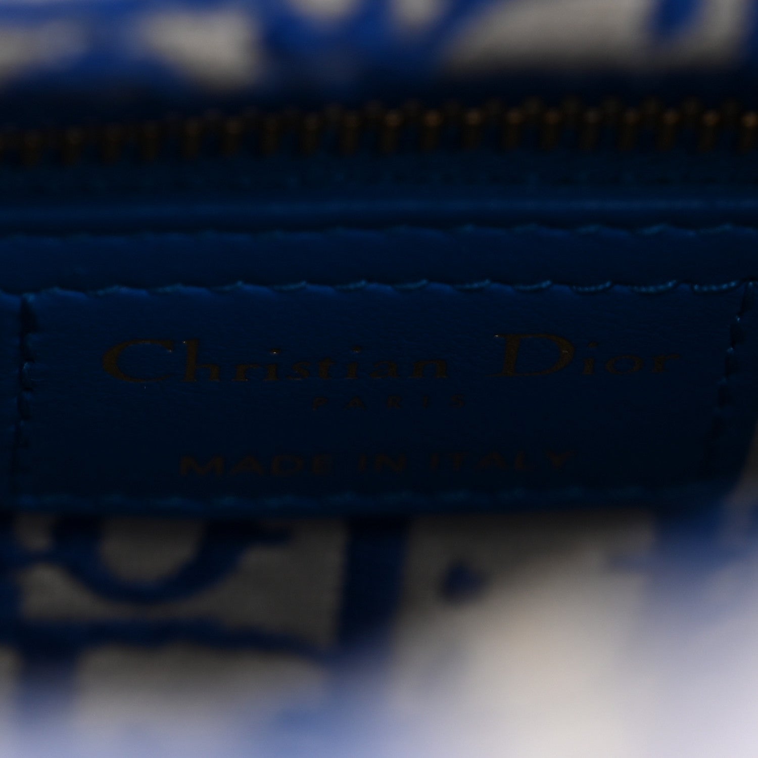 Wicker Oblique Mini Lady Dior Bag Florescent Blue