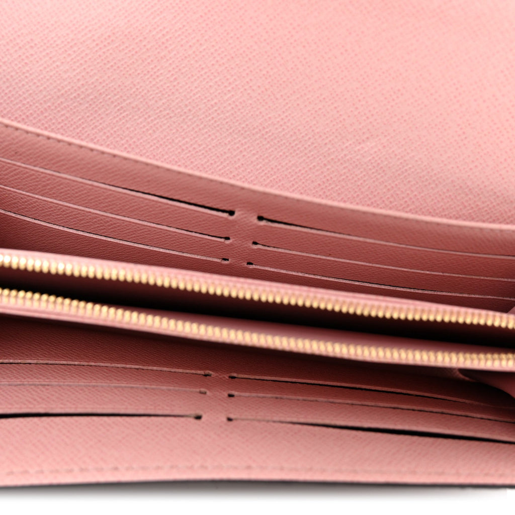 Damier Ebene Sarah Wallet NM Rose Ballerine