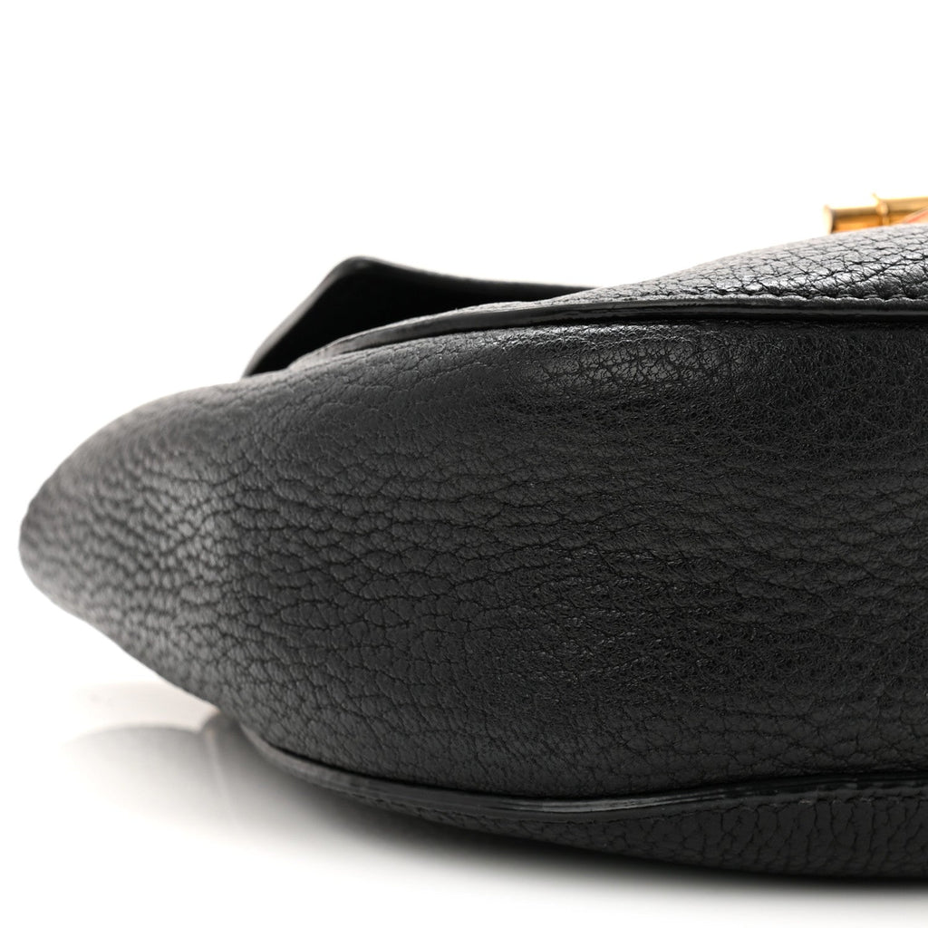 Grained Lambskin Mini Drew Shoulder Bag Black