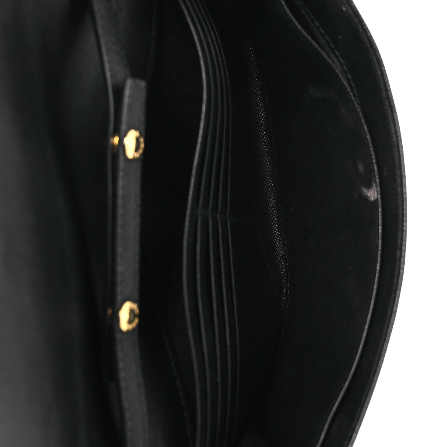 Saffiano Metal Large Chain Wallet Black