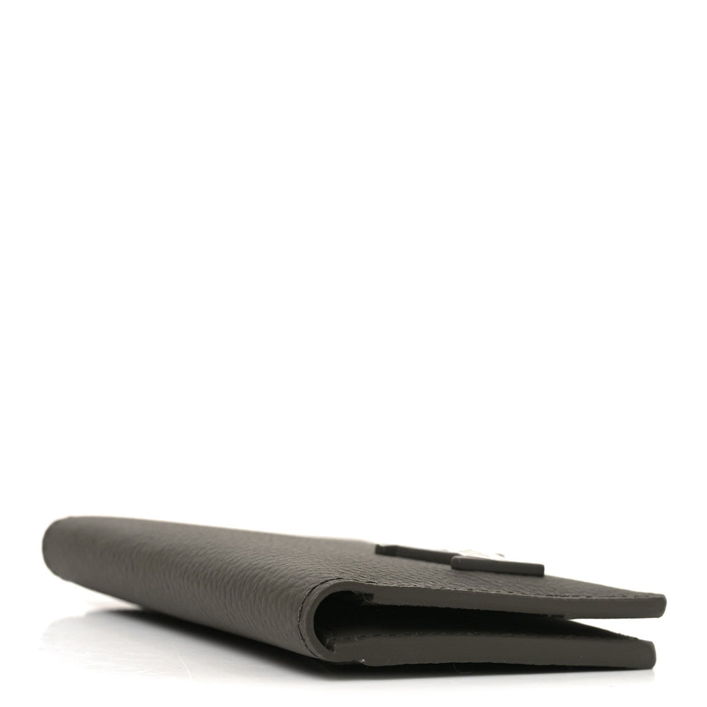 Grained Calfskin Aerogram Pocket Organizer Khaki
