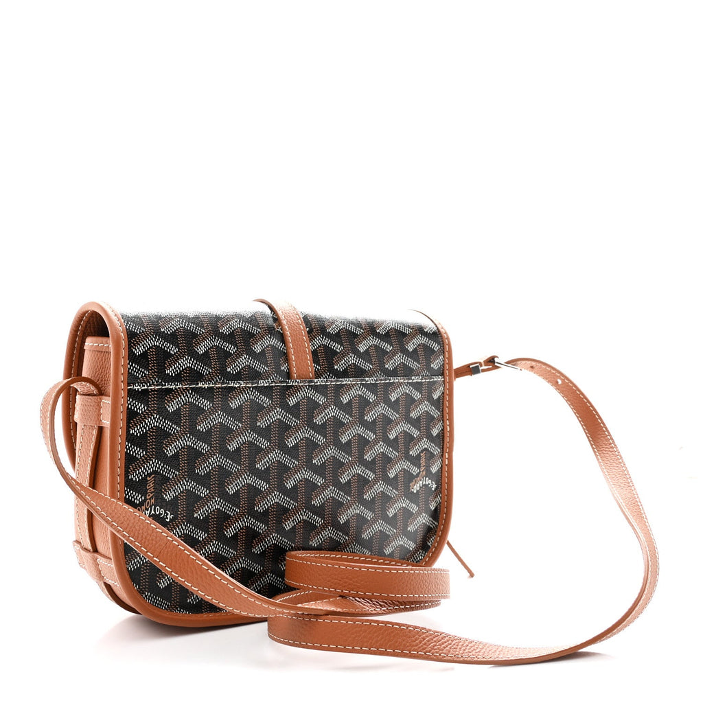 Goyardine Belvedere II PM Messenger Bag Black Gold