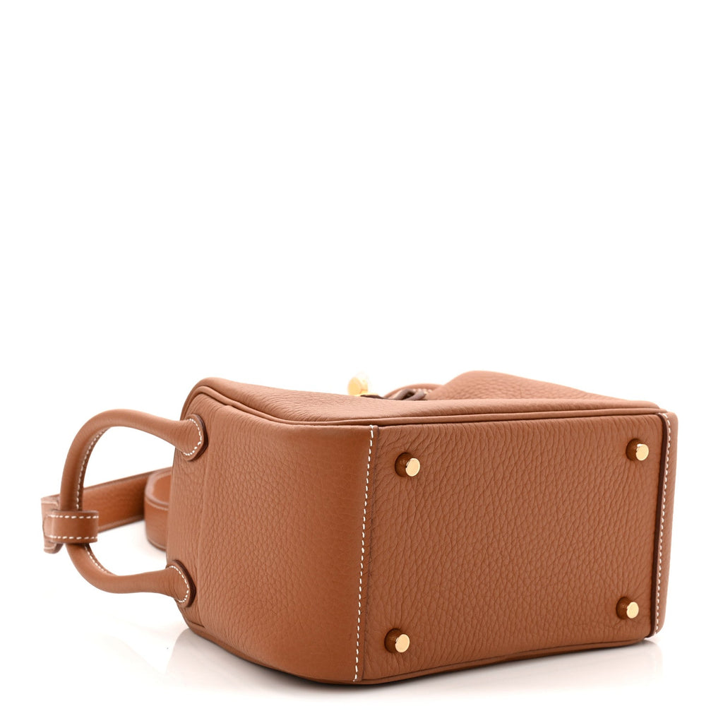Taurillon Clemence Mini Lindy 20 Gold