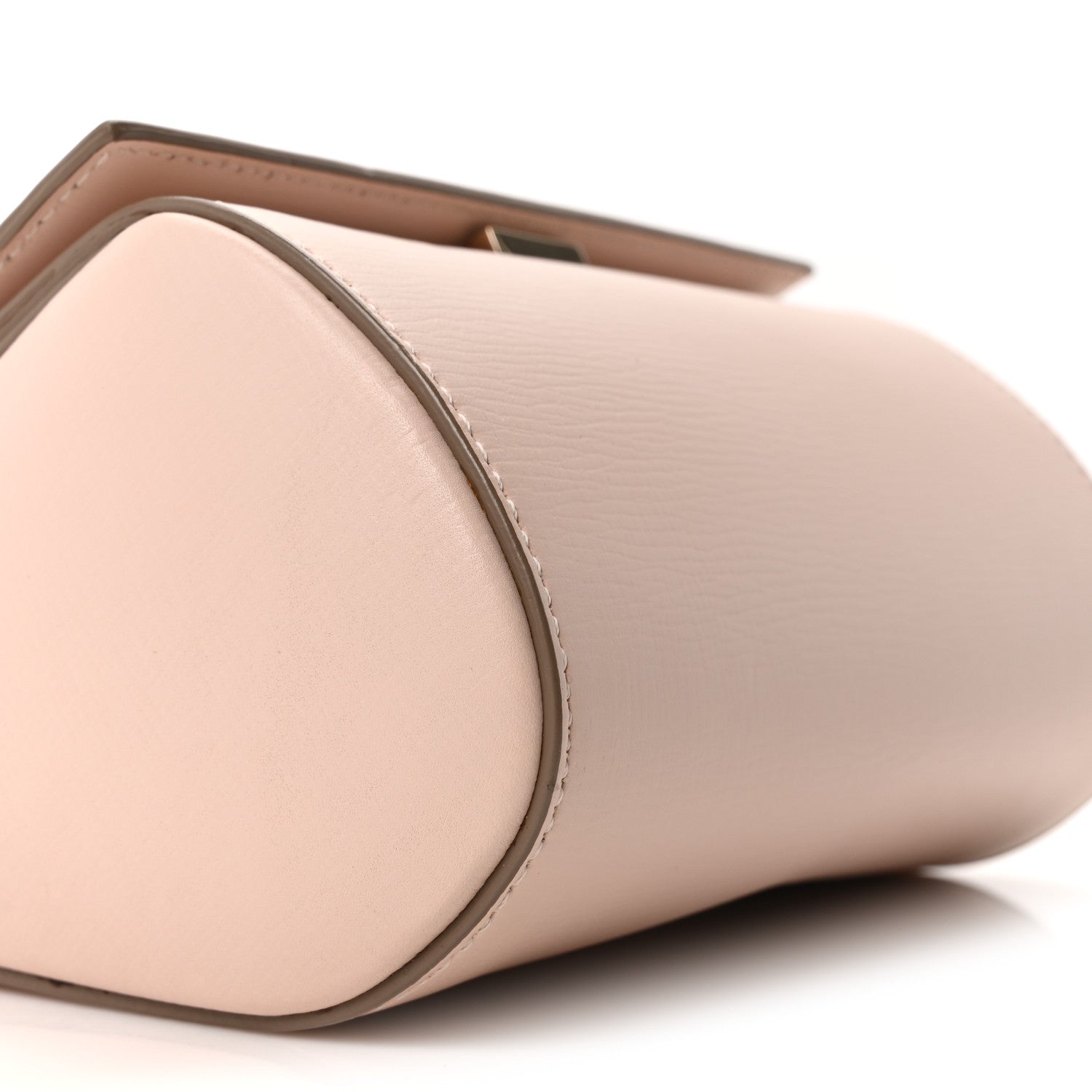 Textured Calfskin Mini Pandora Box Chain Crossbody Bag Powder Pink