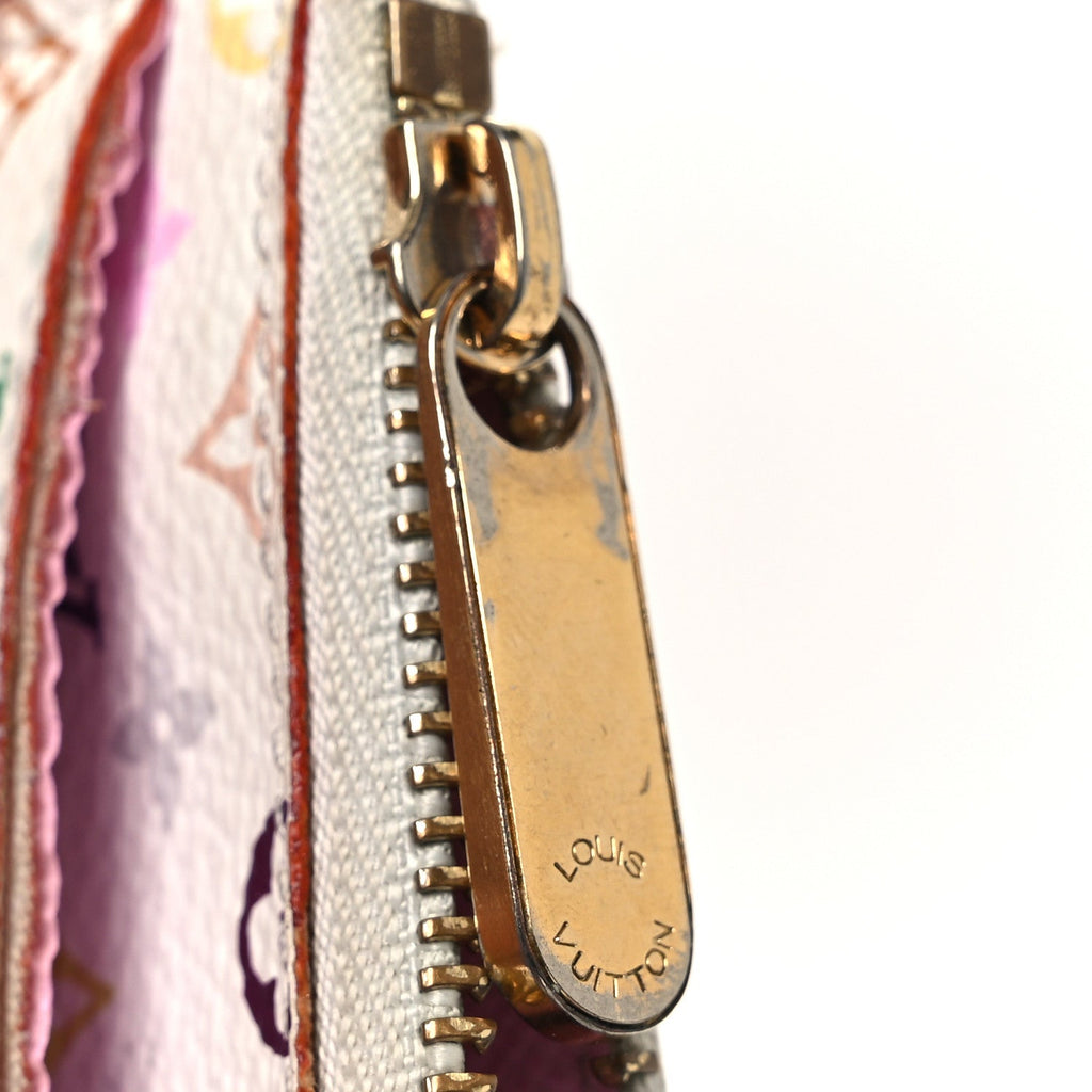 Monogram Multicolor Key Pouch White Litchi